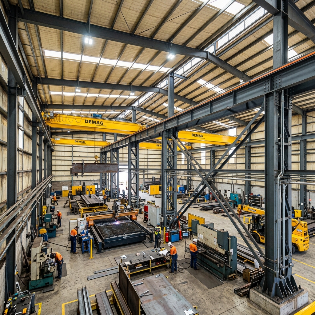 Heavy machinery factory shed