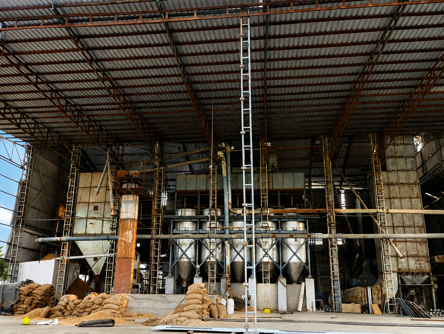 Silo platform & plant support structures